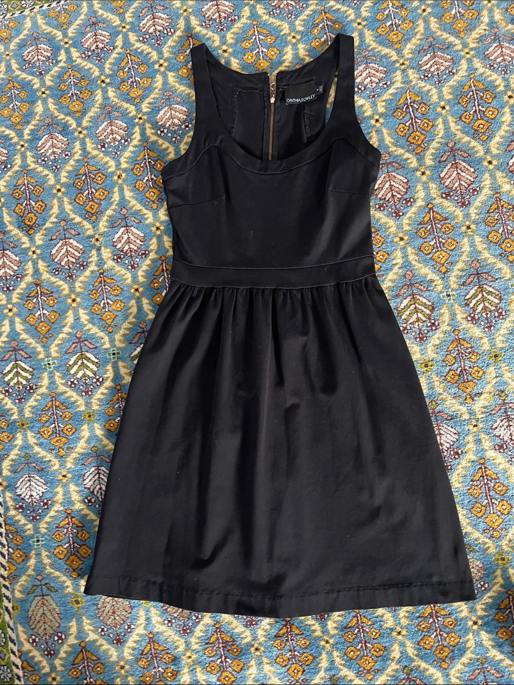 Cynthia Rowley Black Sleeveless Fit-and-Flare Mini Dress